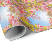 Papier Cadeau Sois ma Valentine Nature fleurit Coeur en fleurs (Coin rond)