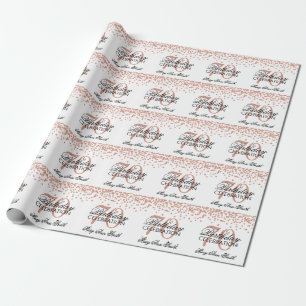 Papier Cadeau Soixante-dixième confettis de parties