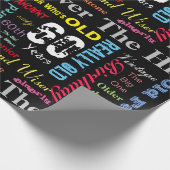 Papier Cadeau soixantième Joyeux anniversaire dans un style de (Coin)