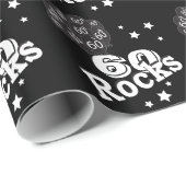 Papier Cadeau Soixantième papier heureux d'anniversaire (Coin rond)