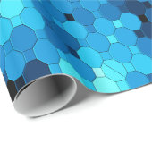 Papier Cadeau Sol en bleu... (Coin rond)