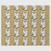 Papier Cadeau Soldat berger allemand blanc (Plat)