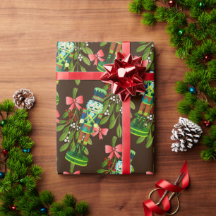 Papier Cadeau Soldats casse-noisettes et gui