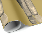 Papier Cadeau Soldats des caboteurs Gold Sepia (Coin rond)