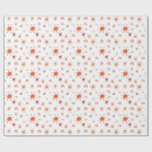 Papier Cadeau Soleil bohème et arcs-en-ciel en rouge (Plat)