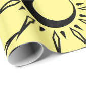 Papier Cadeau Soleil brillant Crescent Lune Thunder_Cove (Coin rond)