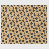 Papier Cadeau Soleil céleste et Motif de lune (Plat)