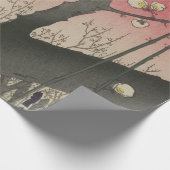 Papier Cadeau soleil couchant japonais pruniers arbres (Coin)