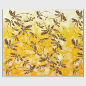 Papier Cadeau Soleil de libellule (Plat)