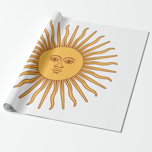 Papier Cadeau Soleil de mai (Déroulé)