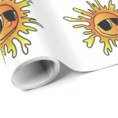 PAPIER CADEAU SOLEIL D'ÉTÉ FRAIS (Coin rond)
