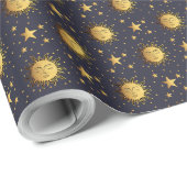 Papier Cadeau Soleil et étoiles (Coin rond)