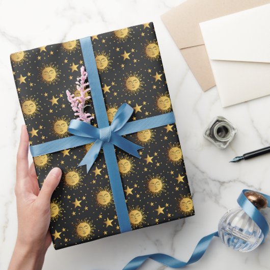 Papier Cadeau Soleil et étoiles (Cadeaux)