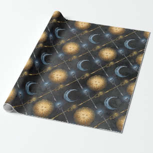 Papier Cadeau Soleil et Lune de Sorcier