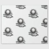 Papier Cadeau Soleil nuageux (Plat)