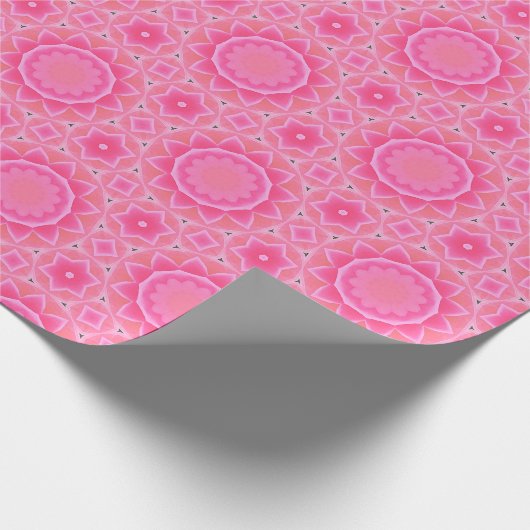 Papier Cadeau Soleil rose et étoiles petite fille motif en mosaï (Coin)