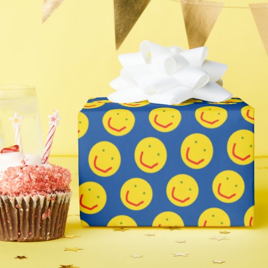 Papier Cadeau Soleil souriant, visage joyeux (Fête d'anniversaire)