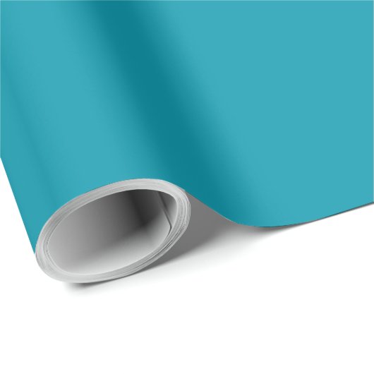 Papier Cadeau Solid color seaside teal (Coin rond)