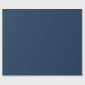 Papier Cadeau Solid Navy Blue Matte Gift Wrap Paper (Plat)