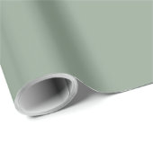 Papier Cadeau Solid Sage Green Matte Gift Wrap Paper (Coin rond)