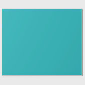Papier Cadeau Solide bleu océanique turquoise (Plat)