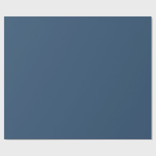 Papier Cadeau Solide bleu orageux (Plat)