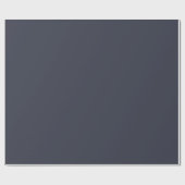 Papier Cadeau Solide classique foncé Marine bleu uni (Plat)