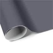 Papier Cadeau Solide classique foncé Marine bleu uni (Coin rond)