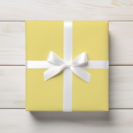 Papier Cadeau Solide Pastel Jaune moderne