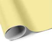 Papier Cadeau Solide Pastel Jaune moderne (Coin rond)