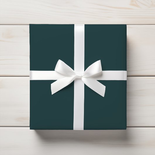 Papier Cadeau Solide vert profond de l'océan Turquoise