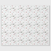 Papier Cadeau Solstice d'hiver Joy Red and Green Stars (Plat)