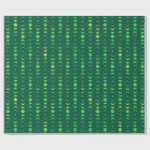 Papier Cadeau Solstice d'hiver Yule Wicca Moon Phases Rouge Vert (Plat)