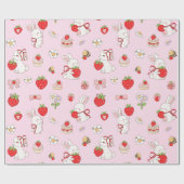 Papier Cadeau Some Bunny Anniversaire Rose (Plat)