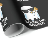 Papier Cadeau Son Boogle Funny Ghost Bugle Pun Dark BG (Coin rond)