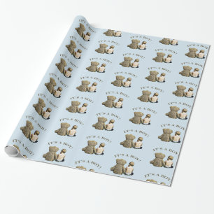 Papier Cadeau Son une enveloppe de cadeau de baby shower d'ours