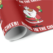 Papier Cadeau Sonnerie de Bell le père noël noir (Coin rond)