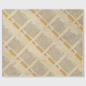 Papier Cadeau Sonnet 144 (CXLIV) de Shakespeare sur le parchemin (Plat)