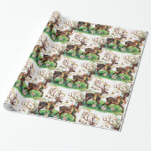 Papier Cadeau Sonnette de Noël classique et cloches d'or (Déroulé)