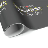 Papier Cadeau Sonographe d'Ultrasound Analyser la profession de  (Coin rond)