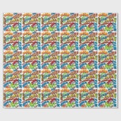 Papier Cadeau Sons d'art pop de bande dessinée (Plat)