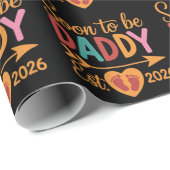 Papier Cadeau Soon to Be Daddy 2026 Loading Pregnancy Announce (Coin rond)