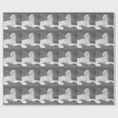 Papier Cadeau Sophisticate de barzoï (Plat)