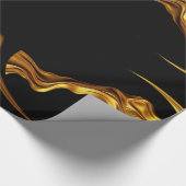 Papier Cadeau Sophisticated Presentation: Black& & Gold Abstract (Coin)