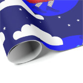 Papier Cadeau sorcière befana broomrider spookmas (Coin rond)