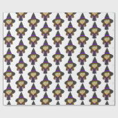 Papier Cadeau sorcière chibi (Plat)