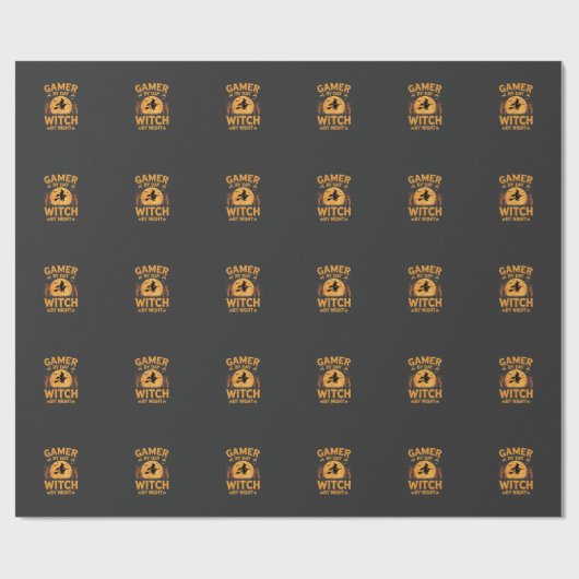Papier Cadeau Sorcière de jeu Halloween conception de jeu (Plat)