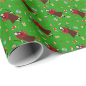 Papier Cadeau sorcière de noël Befana (Coin rond)