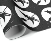 Papier Cadeau sorcière d'halloween (Coin rond)