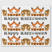 Papier Cadeau Sorcière errante Éffrayant Jack O Lanterns Hallowe (Plat)